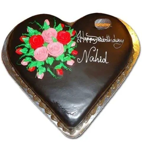 Yummy Yummy- 2.2 Pounds Rich Chocolate Heart Cake