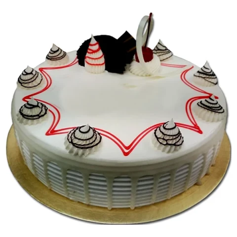 Swiss-2.2 pounds round shape vanilla cake