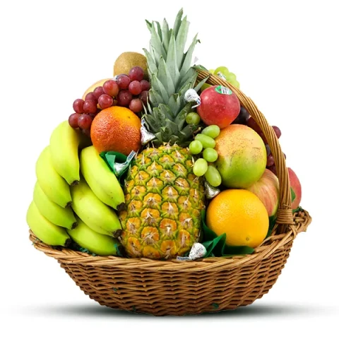 Fruit Basket W/ Flowers -2