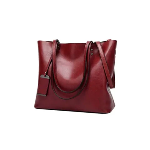 Imported red color fashionable handbag