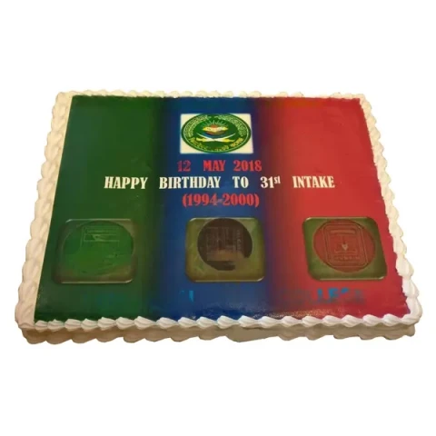 Send chocolate Square Shape Photo/logo Cake to Bangladesh