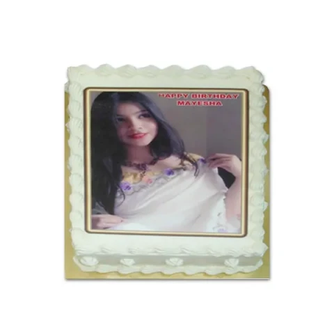 Send Vanilla Square Shape Photo Cake to Bangladesh