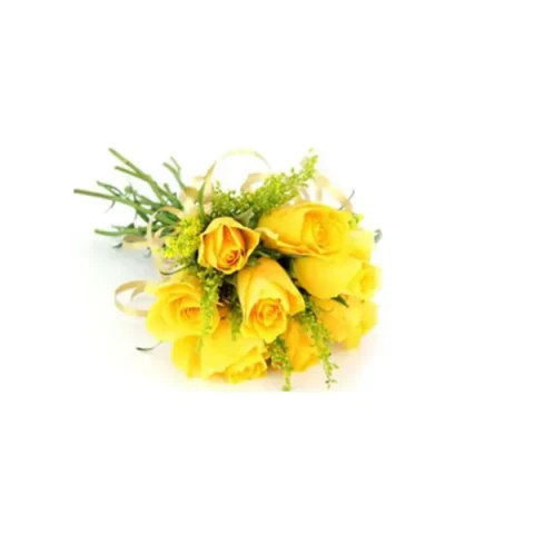 Send 8pcs Yellow Imported Roses in a Bouquet to Bangladesh