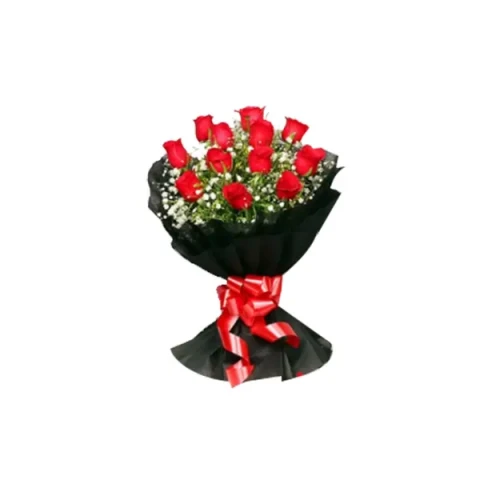 Send 12 red Rose Flowers bouquet Online in Bangladesh