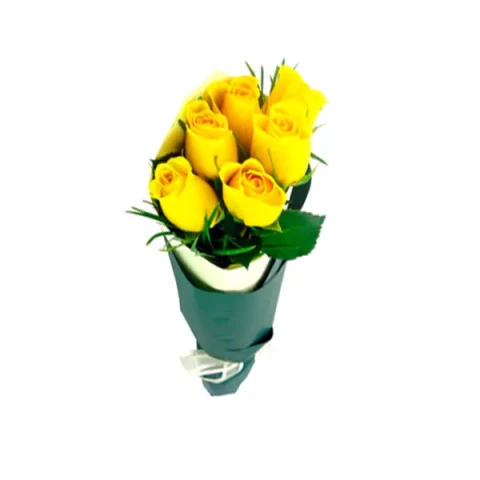 Send imported yellow roses in bouquet to Bangladesh