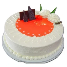 King's - Half kg Vanilla red piping jelly Cake