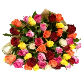 50 pcs Mixed Roses in a Bouquet