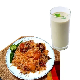 (05) Fakruddin Kachchi Biryani W/ Borhani (half plate)