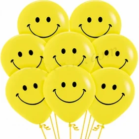 (009) 8 pcs Smiley emoji balloon