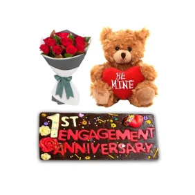 (05) Red Rose W/ Teddy Bear, Chocolate