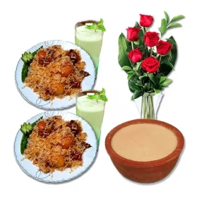 Fakruddin Kacchi Biriyani W/ Doi & Red Roses