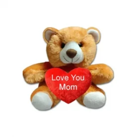 Love You Mom Teddy Bear with the text