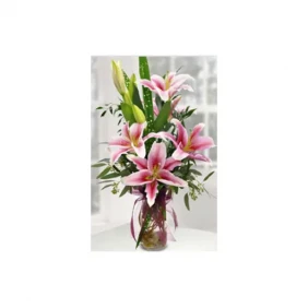 Send Lilies in a vase to Bangladesh